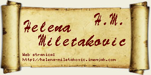 Helena Miletaković vizit kartica